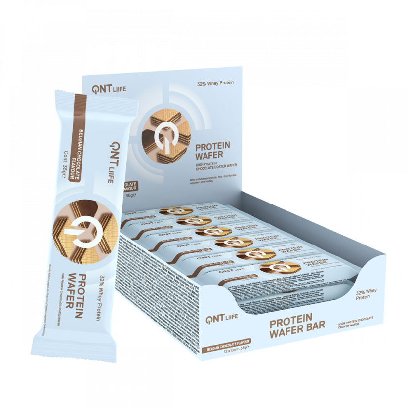 QNT Protein Wafer Chocolate - Box 12 kus