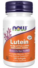 NOW Lutein 10 mg (zdraví očí), 120 softgel kapslí