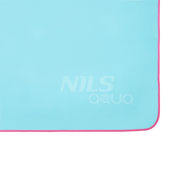 Ručník z mikrovlákna NILS aqua NAR13 světle modrý/růžový