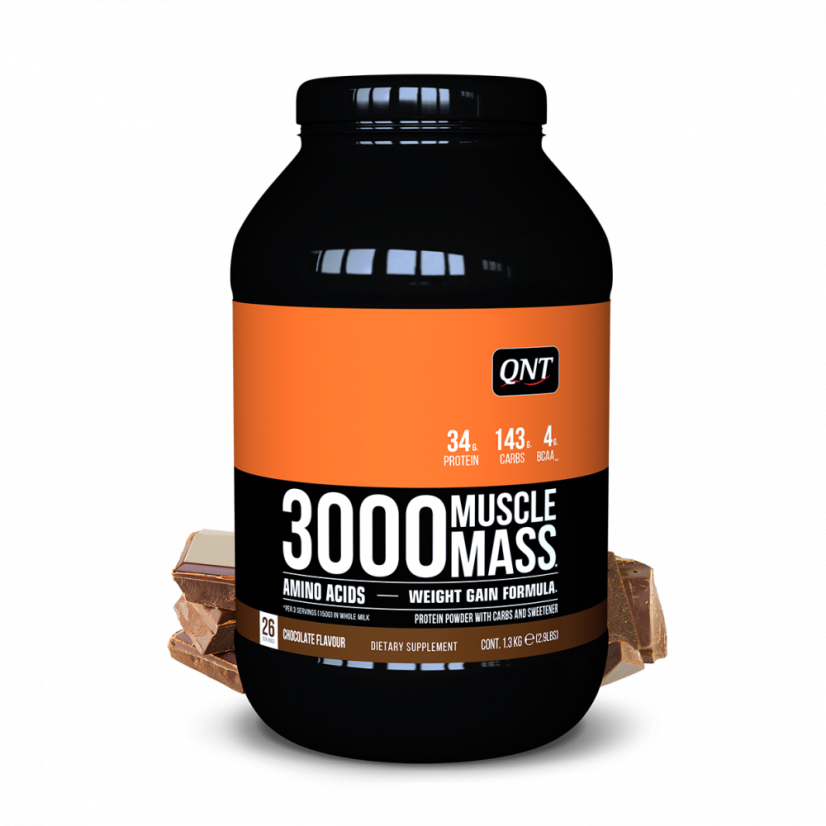 QNT 3000 Muscle Mass Čokoláda - 1,3 kg