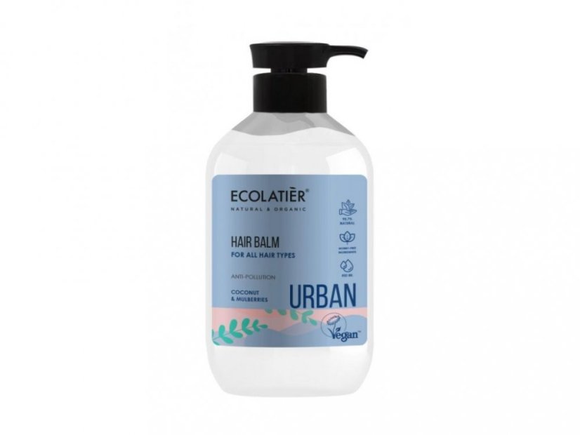 Ecolatiér Urban - Balzám pro všechny typy vlasů, kokos a moruše, 400 ml