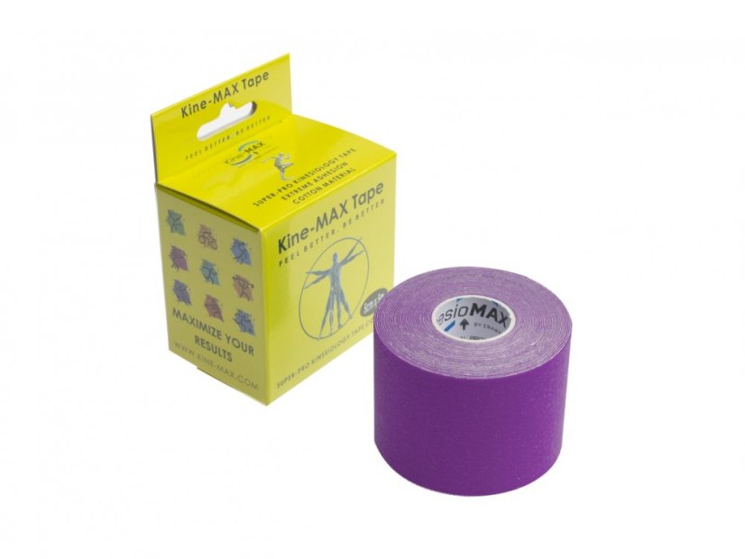 Kine-MAX Tape Super-Pro Cotton - Kinesiologický tejp - Fialový