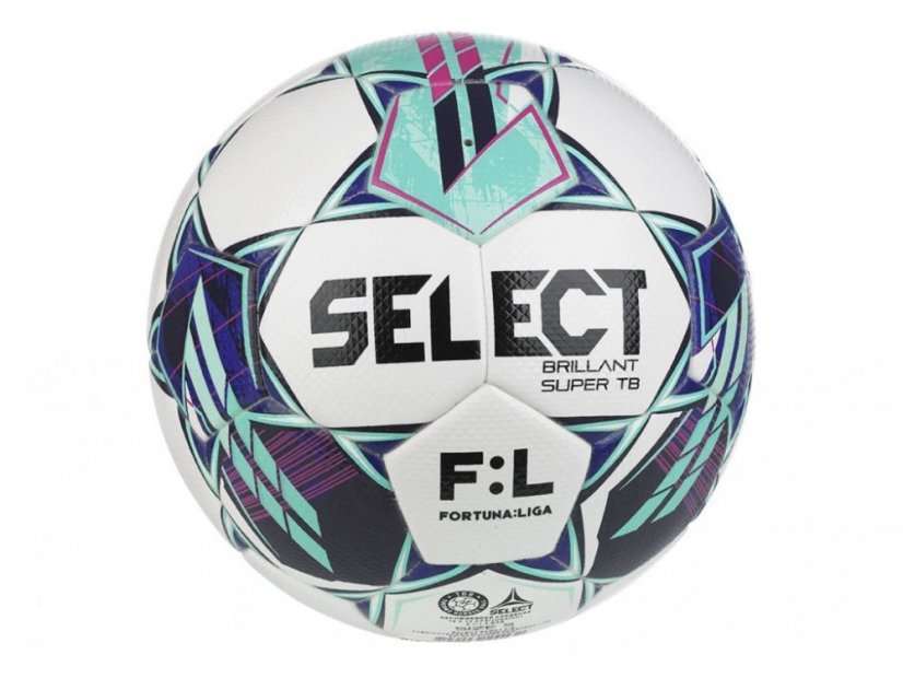SELECT Fotbalový míč Select FB Brillant Super TB CZ Fortuna Liga 2023/24 WHITE GREEN 1164 VEL.5