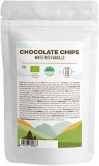 BrainMax Pure White Chocolate with Vanilla Chips, čokoládové pecičky z bílé čokolády, BIO, 250 g
