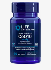 Life Extension Super Ubiquinol CoQ10 with Enhanced Mitochondrial Support, koenzym Q10, 100 mg, 30 kapslí