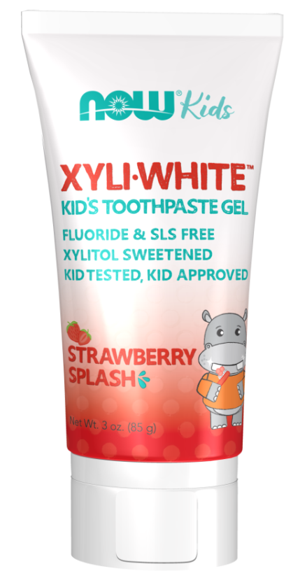 NOW XyliWhite Strawberry Splash, dětský zubní gel, jahoda, 85 g