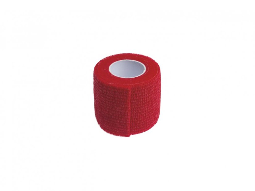 Kine-MAX Cohesive Elastic Bandage - Elastické samofixační obinadlo (kohezivní) 5cm x 4,5m - červené