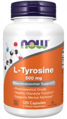 NOW L-Tyrosine, 500 mg, 120 kapslí
