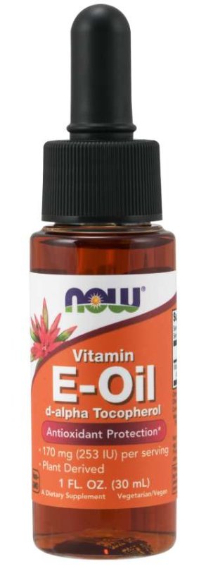 NOW Vitamin E-Oil, Tekutý Vitamín E, 30 ml.