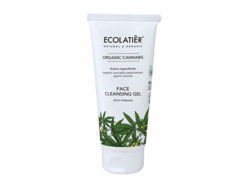 Ecolatiér - Čistící gel na obličej pro všechny typy pleti, Cannabis, 100 ml