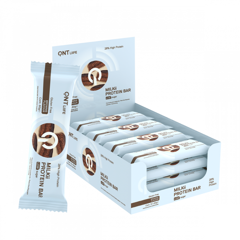 QNT Milkii Proteinová Tyčinka Brownie - Box 12 kus
