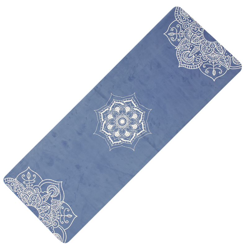 YATE Yoga Mat přírodní guma, 1 mm - vzor C  modrá