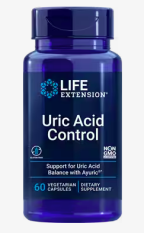 Life Extension Uric Acid Control, doplněk pro snížení kyseliny močové, 60 rostlinných kapslí