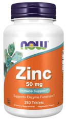 NOW Zinc (zinek glukonát), 50 mg, 250 tablet