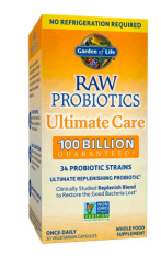 Garden of Life RAW Probiotika COOL, Ultimátní péče, 100 mld CFU, 34 probiotických kmenů, 30 rostlinných kapslí