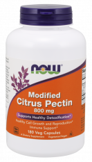 NOW Modified Citrus Pectin (citrusový pektin), 800mg, 180 rostlinných kapslí