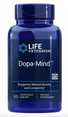 Life Extension Dopa-Mind, podpora dopaminu, 60 rostlinných kapslí