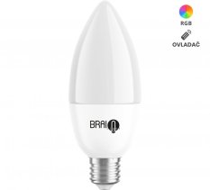 Chytrá žárovka BrainLight LED, závit E14, 4,8 W, s ovladačem, stmívatelná