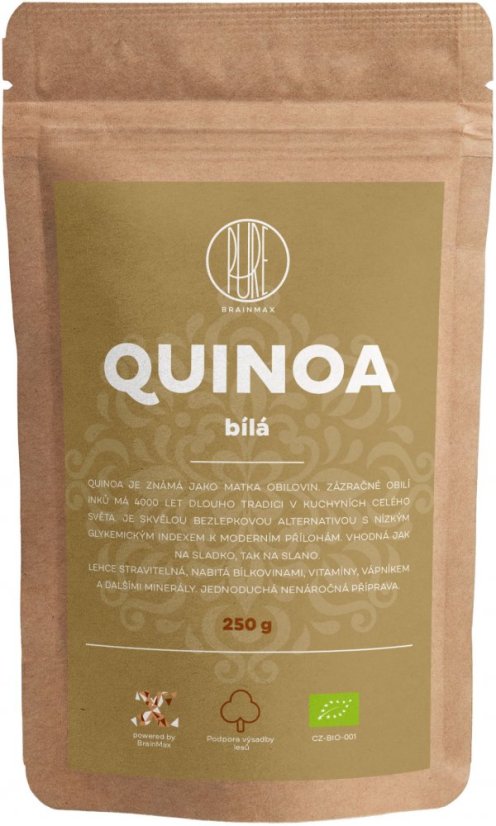 BrainMax Pure Quinoa BIO, bílá, 250 g