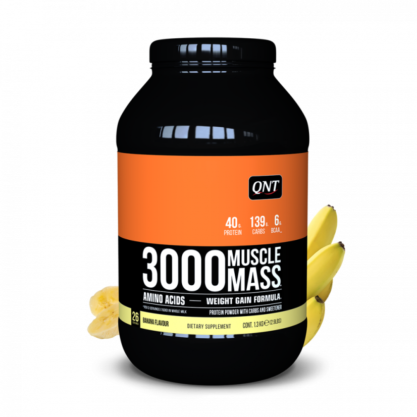 QNT 3000 Muscle Mass Banán - 1,3 kg