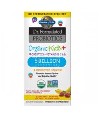 Dr. Formulated organická probiotika pro děti, jahoda a banán, 30 rostlinných kapslí