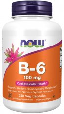 NOW Vitamin B6 Pyridoxin, 100 mg, 250 kapslí