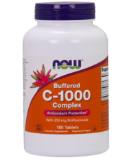 NOW Buffered Vitamin C-1000 Complex s bioflavonoidy, 180 tablet