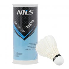 Bílé badmintonové míčky z pěří NILS NL6203 3ks