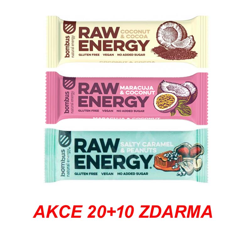 Bombus RAW Energy 20+10 zdarma