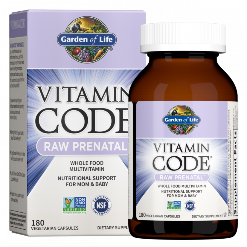 Garden of Life Vitamin Code RAW Prenatal (multivitamín pro těhotné ženy), 180 rostlinných kapslí
