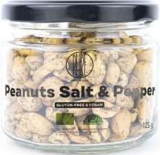 BrainMax Pure Peanuts Salt & Pepper, Arašídy, Sůl & Pepř, BIO, 125 g