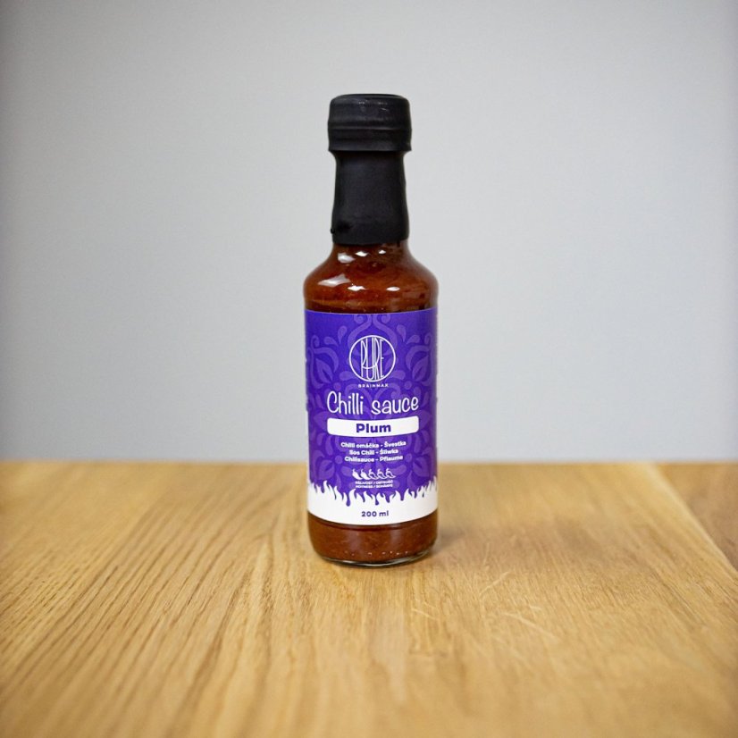 BrainMax Pure Chilli sauce, Plum (chilli omáčka, švestka), 200 ml