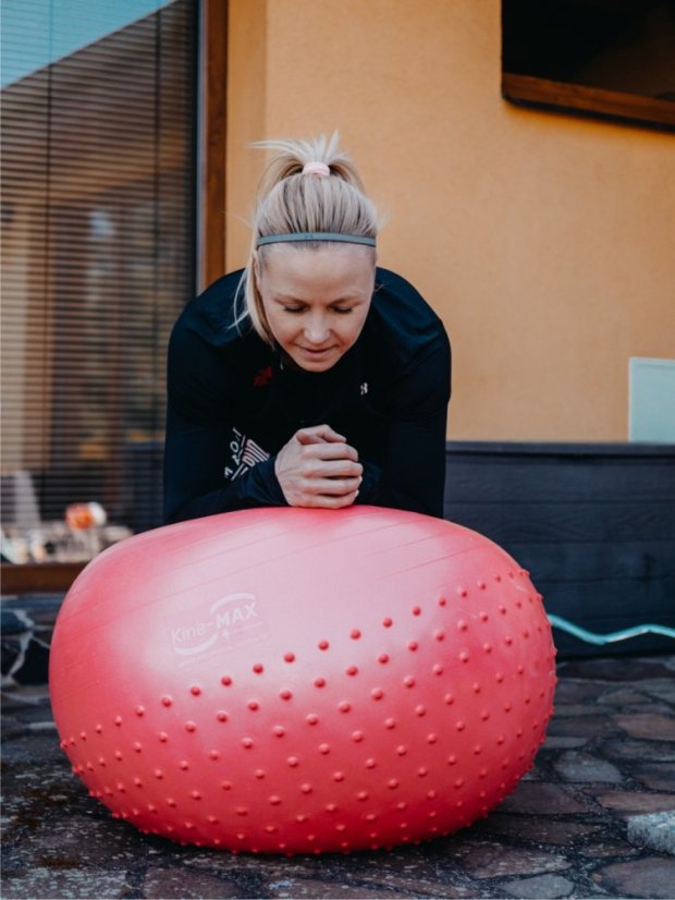 Kine-MAX Professional Gym Ball - gymnastický míč 65cm - růžový