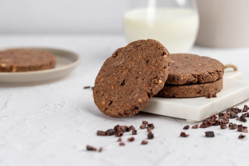 BrainMax Pure Protein Cookie, Kakaové boby & Bílá čokoláda, BIO, 60 g