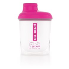 Nutrend šejkr 300 ml průhledný růžový