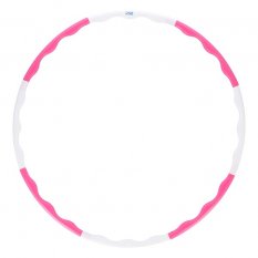 Hula hoop obruč ONE Fitness HHP090 růžovo-bílá 90 cm