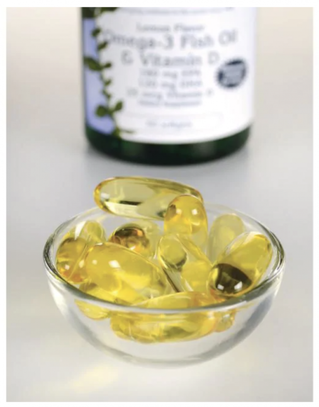 Swanson Omega 3 s vitamínem D, 60 softgel kapslí -expirace