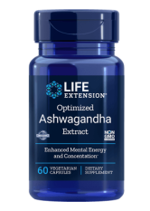Life Extension Optimized Ashwagandha Extract, extrakt z Ashwagandhy, 60 rostlinných kapslí